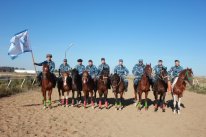 Қостанайда полицейлер көкпар тартты