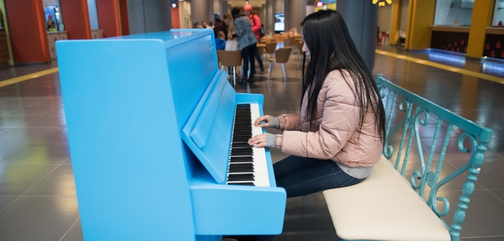 «Нұрлы жол» вокзалында пианино орнатылды