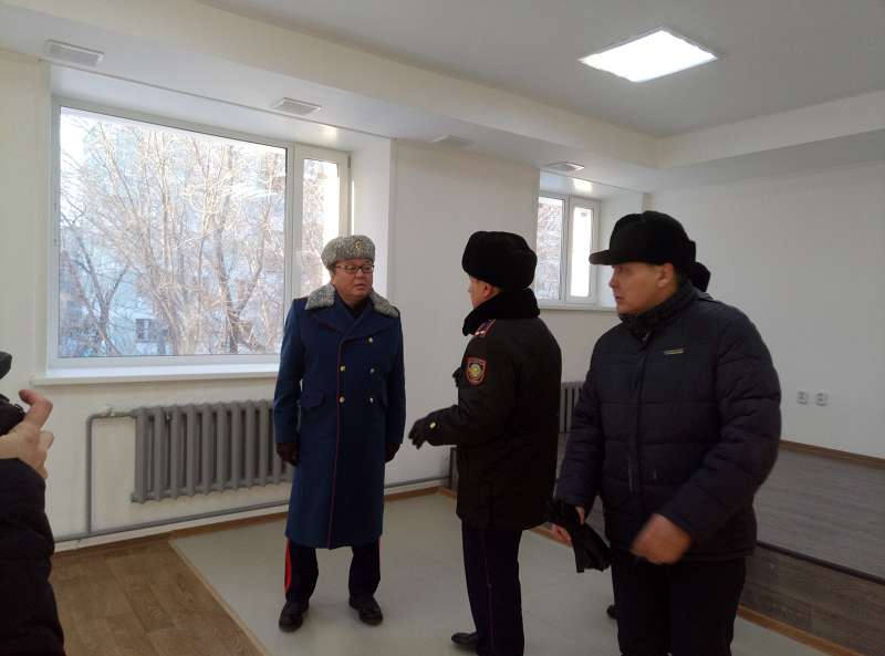 Қостанайда полиция бөлімшесінің апатты жағдайдағы кеңсесі жөнделіп,  іске қосылды