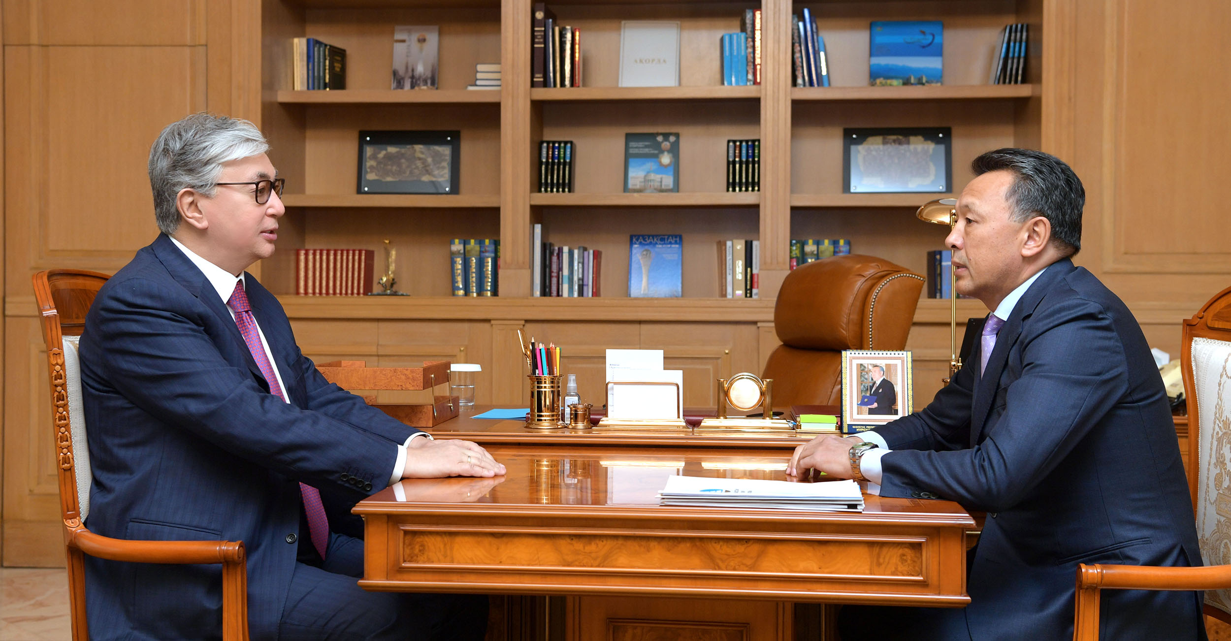 Қасым-Жомарт Тоқаев «Қазақстан темір жолы» компаниясының басшысын қабылдады