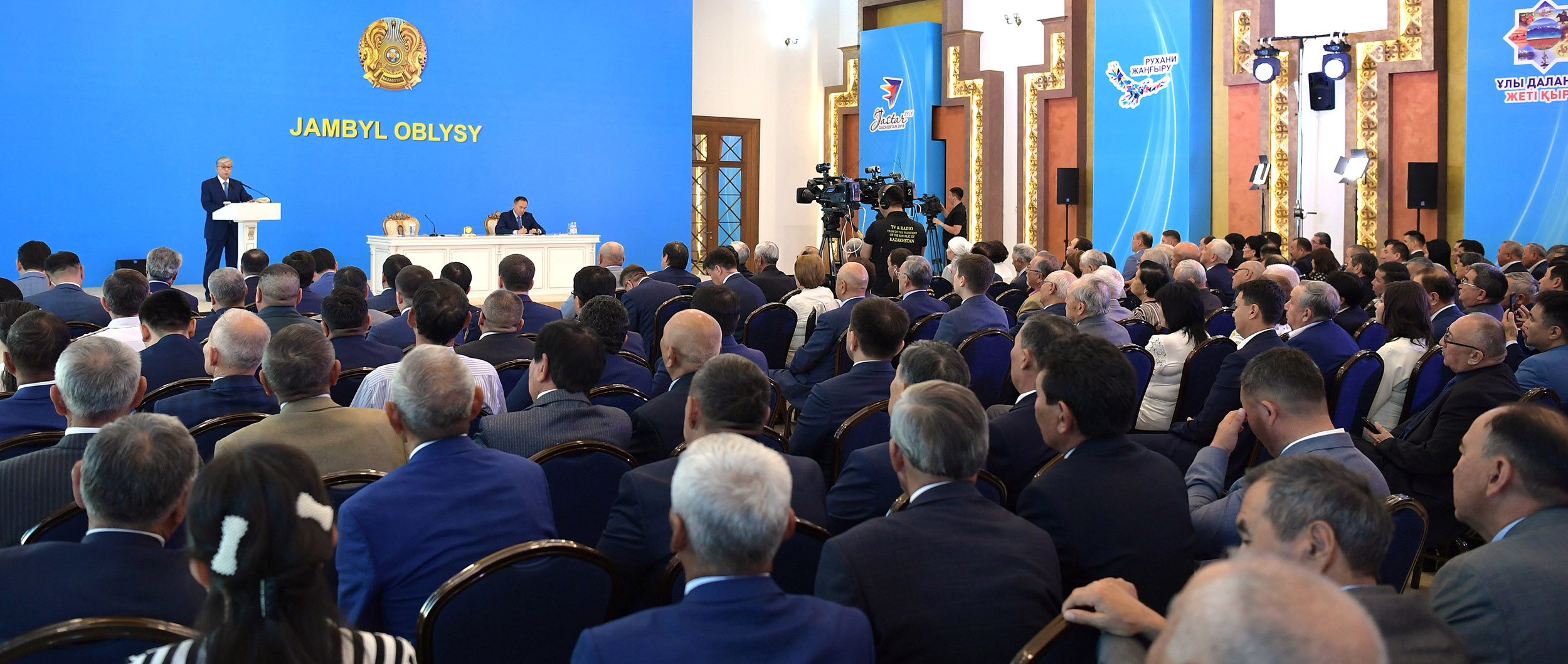 Қазақстан Президенті Қасым-Жомарт Тоқаев Жамбыл облысының жұртшылығымен кездесті