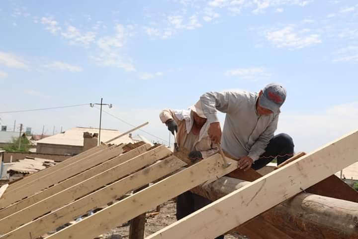 Жамбылдық құрылысшылардың  жұмысы қарқынды