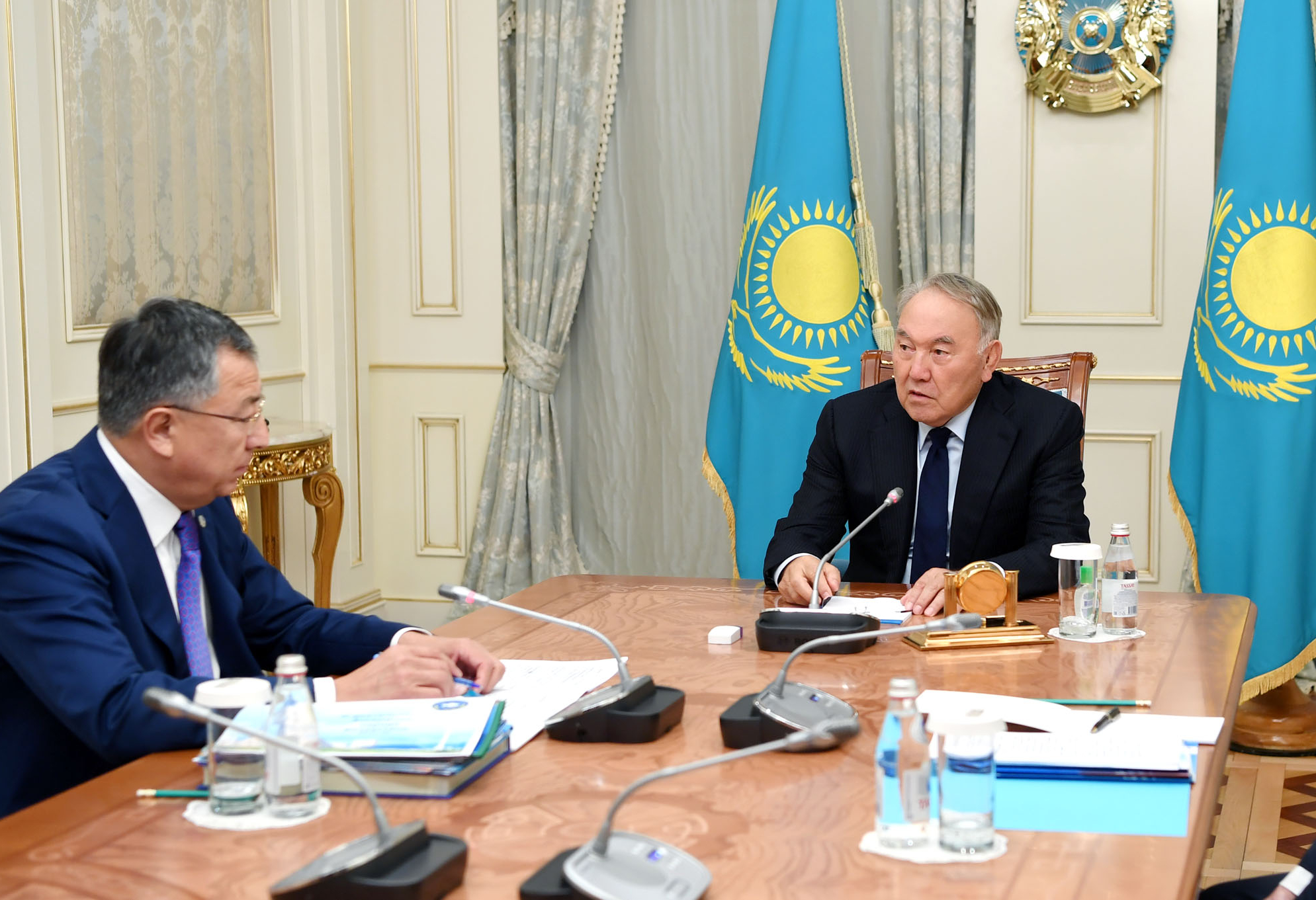 Нұрсұлтан Назарбаев Қазақстан халқы Ассамблеясы Төрағасының орынбасары Жансейіт Түймебаевты қабылдады