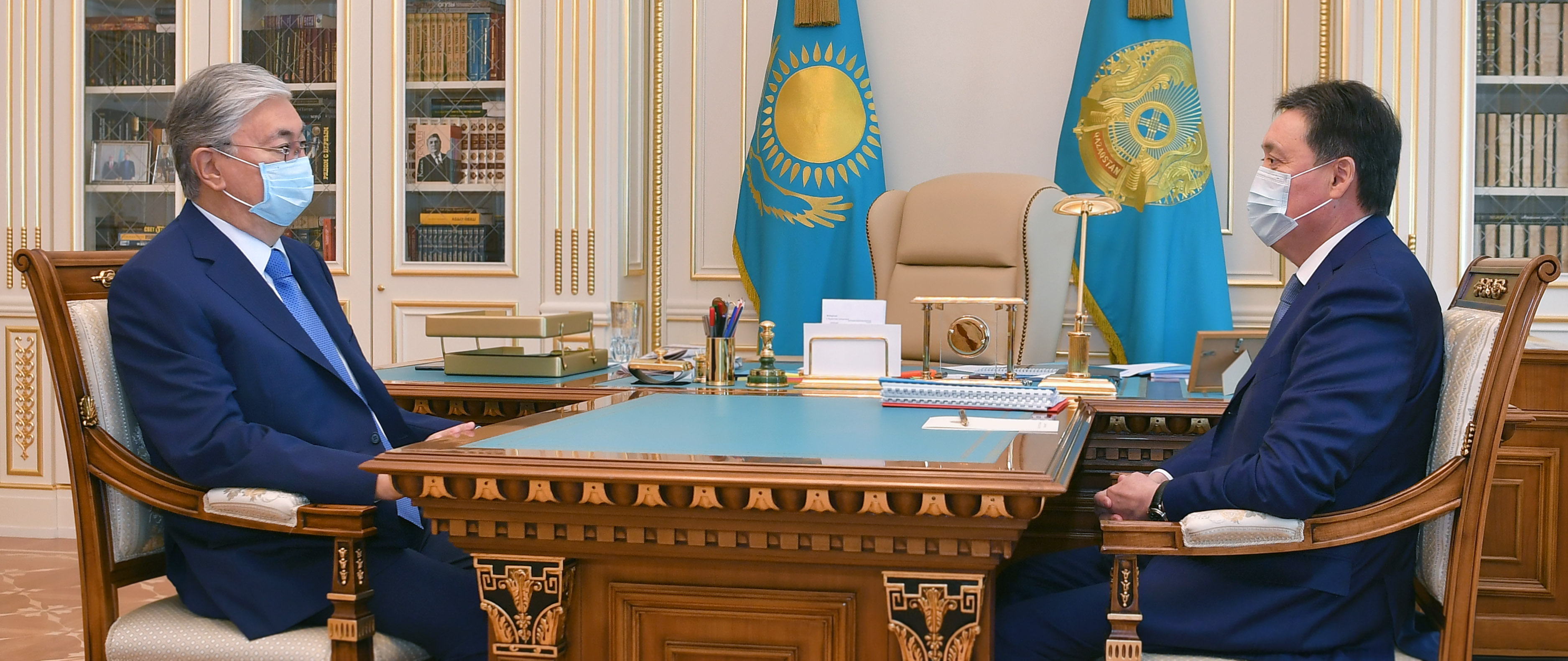 Қасым-Жомарт Тоқаев Премьер-Министр Асқар Маминді қабылдады