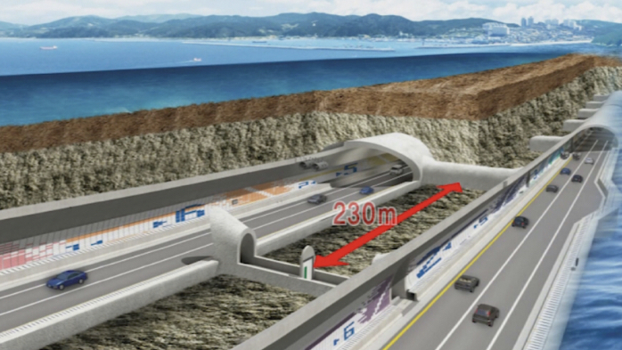 Корея теңіз түбіне жол салды