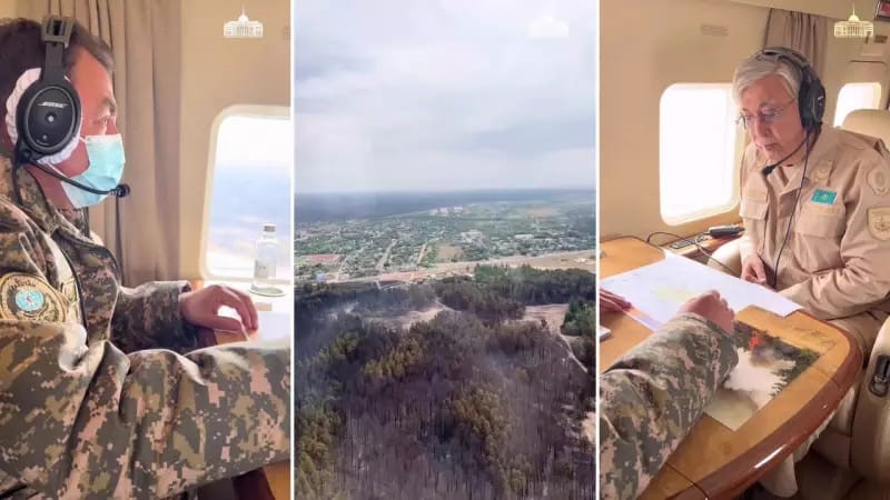 Табиғи өрт салдарынан зардап шеккендерге көмек көрсетіледі