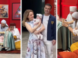 Илья Илин қызына «бесікке салу» рәсімін өткізді