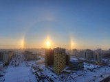 Астанада аяз себебінен аспанда ерекше құбылыс байқалды