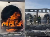 Жезқазғанда мұнай базасындағы өрттен  4 адам зардап шекті