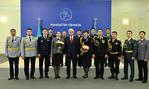 Президент Маңғыстау облысы құқық қорғау органдарының қызметкерлерін марапаттады