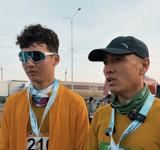 Марафон жеңімпазы – әке мен бала