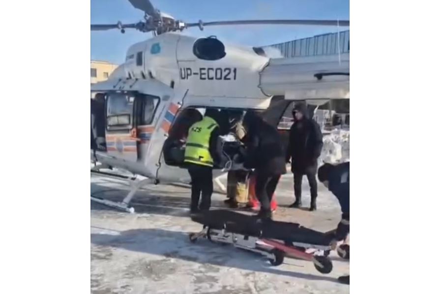 Ауыр жағдайдағы сәби тікұшақ арқылы Астанаға шұғыл жеткізілді