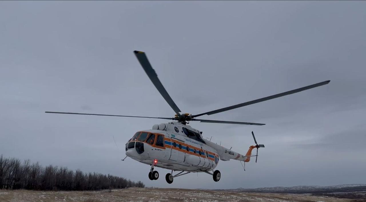 Атырау облысында тікұшақпен шұғыл көмекке мұқтаж сәби эвакуацияланды