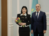 Алия Болек «Ерен еңбегі үшін» медалімен марапатталды