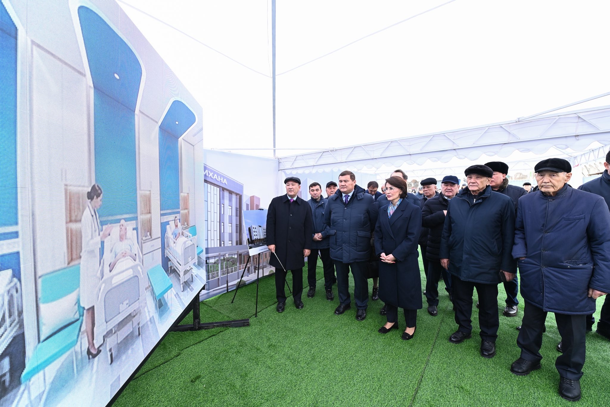 Қос емхана құрылысы басталды