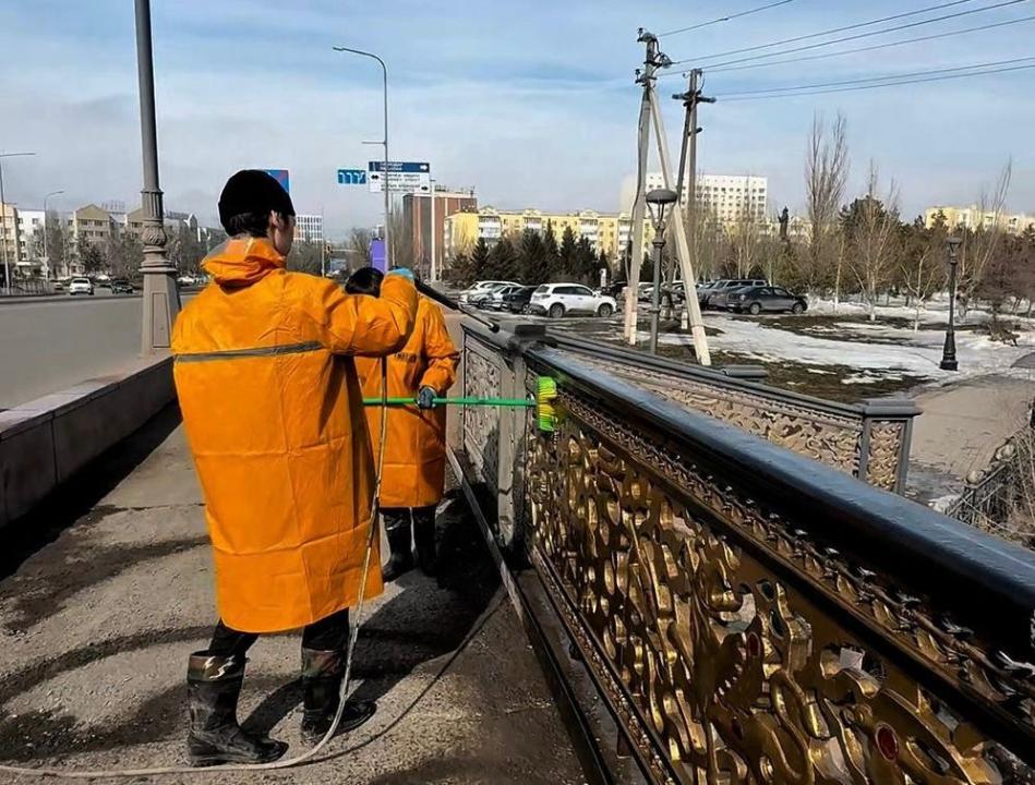 Астанада көктемгі жалпы тазалық жұмысы жүріп жатыр