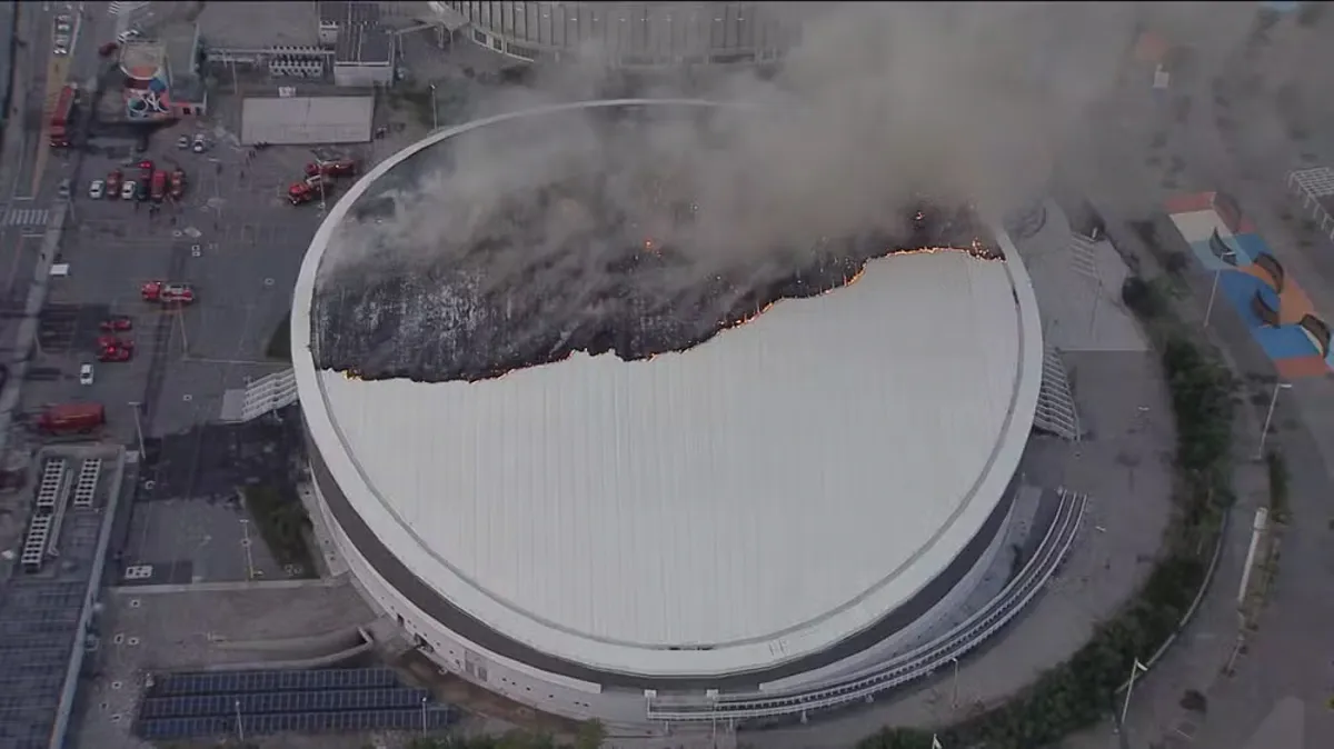 Бразилияда әлем чемпионаты кезінде стадион өртенді: Спортшылар аман ба?